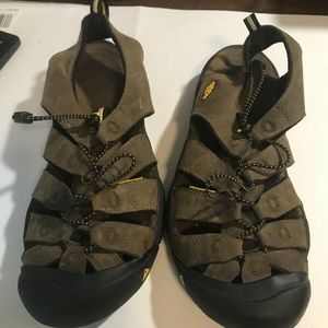 Keen Mens Sandals Brown Leather Waterproof